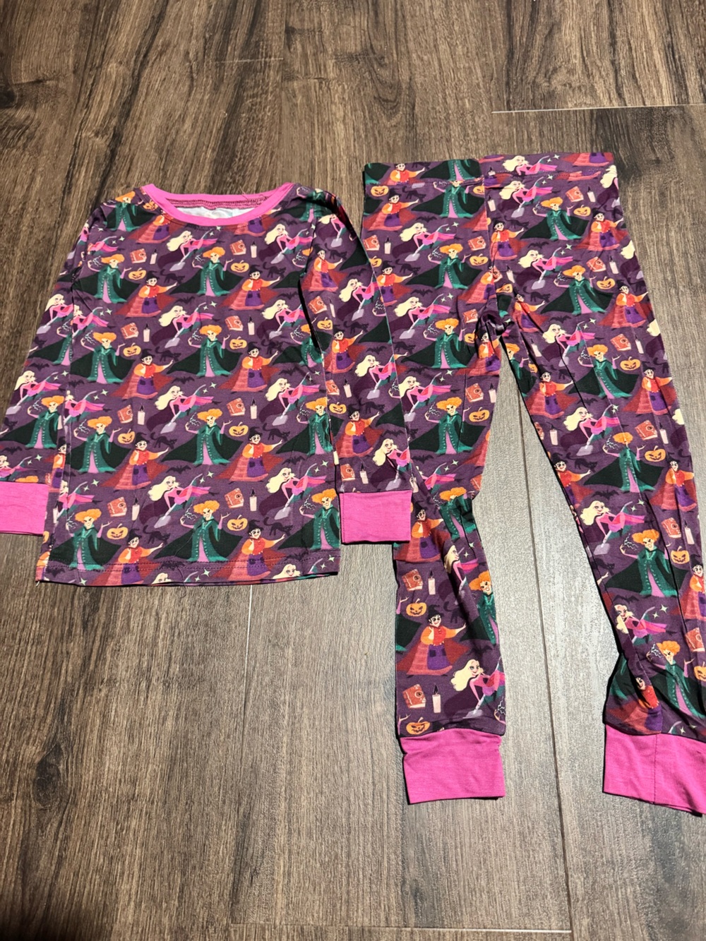 New Bamboo Hocus Pocus Pajama Set Girls 3T